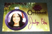 2015 Benchwarmer JASLYN OME Holiday #50 Ornament Pink Foil Autograph PLAYBOY Hot