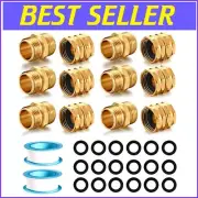 Multi-Pack Solid Brass Hose Adapter Connectors - Leak-Proof and Easy Install