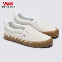 在飛比找momo購物網優惠-【VANS 官方旗艦】Knu Slip 男女款米白色麵包滑板