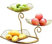 Decorative Bowls Fruit Bowl Kitchen Fruit Bowl Fruit Basket Fruit Rack, Indoor Living Room Dining Table Fruit Storage Rack Dessert Plate Fruit Bowl for Kitchen Counter (Color : A)
