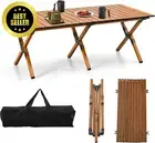 Aluminum Folding Camping Table, Portable Collapsible Picnic, BBQ, Beach, Patio