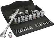 Wera 8100 3/8-inch Drive Metal Ratchet with Push Through Square 29-Pieces Set