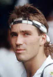 Pat Cash of Australia during the Davis Cup tennis match between G - Old Photo 1