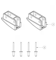 BAILEY Spare Part End Caps Bailey Aluminium Extension Ladder 8ft-14ft SP45-063AZ