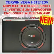 CERWIN-VEGA H6TE12SV 400W 12" HED SERIES VENTED SLIM SUBWOOFER ENCLOSURE + AMP