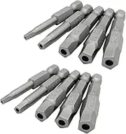 10pcs Magnetic Pentagon Head Screwdriver Bits Set 1/4 Inch Hex Shank Security Tamper Proof Pentagonal Drive Bit Five-sided Figure Screw Driver Drill Bit for Electric Hand Screwdrivers, 50mm