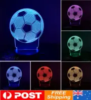 3D Soccer Ball Football 7 Colour Change LED Table Night Light Desk Lamp Deco AU