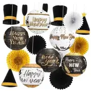 Raiten 18 Pcs 2025 Happy New Year's Eve Party Decorations Kit New Year Hanging