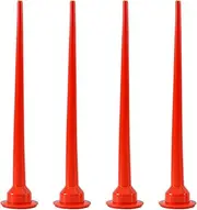 30cm Silicone Cones Nozzles, 4PCS Plastic Cones Nozzles, Red Caulk Nozzle Tip Tool, Caulking Nozzle Applicator Caulking Gun Extension Tips, Caulk Nozzles Applicator for Sausage Caulking Gun (B)