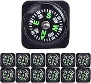 Slip-On Wrist Compass Hard Shell Liquid Filled Mini Small Button Compass Paracord Bracelet for Outdoor Hiking Survival Wrist Watch Band 3/4" Pack of 15