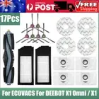 17x For ECOVACS For DEEBOT X1 Omni /X1 Turbo Filter Side Roller Brush Accessory