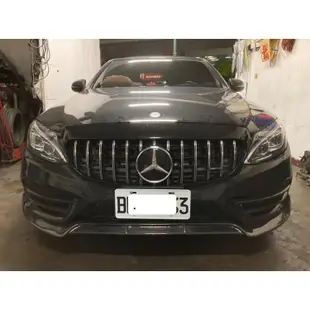 賓士 Benz W205 S205 B款單層碳纖維前下巴 C300前下巴 C250前唇 C450下巴 C43碳纖前下巴