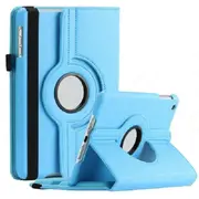 For Samsung Galaxy Tab A9 Case, 8.7 inch SM-X110 X115 Leather Smart 360 Rotate Flip Stand Case Cover (Sky Blue)
