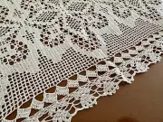 Vintage Embroidery Needlework Tablecloth