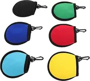 Totority 6pcs Portable Golf Ball Cleaner Pouch Stylish Sbr Material Golf Ball Organizer with Hanging Clip for Versatile Cleaning Needs