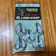Eagle Claw Lazer Sharp L949G Size 2 Black Kahle Treble Hooks 5 Hooks