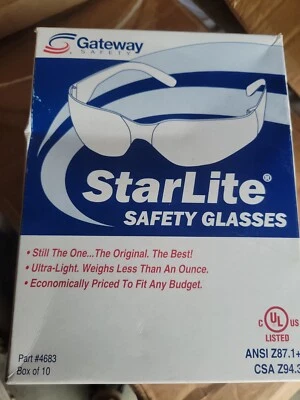 Gateway 4683 StarLite Safety Glasses, Gray Lens, 10 Pack