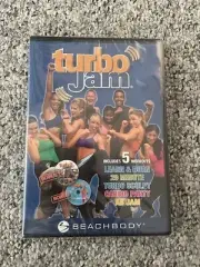 Turbo Jam 5 Workouts DVD 2 Disc Set NEW SEALED Beachbody Cardio Party Fitness