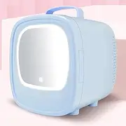 [MegLob] 6L Beauty Refrigerator, Perfume Lipstick Mask Cosmetic Skin Care Refrigerator, Hot And Cold Breast Milk Medicine Ladies Makeup Storage Box, Car Household 2-In-1 Cooler,Blue