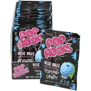 24 Count Original Color Sugar Candy Pops Blue Raspberry Bubble Gum Fizz 80g
