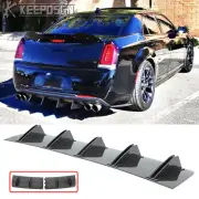 For Chrysler 300 C S SRT8 Carbon Look Rear Bumper Diffuser Splitter Shark Fin US (for: Chrysler)