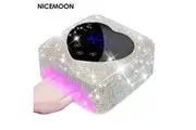 UV LED Nail Lamp , Rechargeable 72W Cordless UV Light for Nails With Rhinestone Heart Shaped Manicure Pedicure Machine Nail Tools