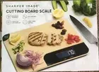 NEW Bamboo Cutting Board (13 X 10) with Integrated Digital Scale Sharper Image