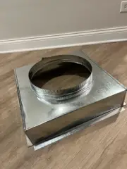 20"x20" Return Air Plenum With 16" Start Collar (Not Intended To Hold A Filter)