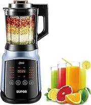 1.75L Multi Glass Blender, Portable Electric Food Processor, 1300W Countertop Blender Fruit Mixer & Smoothie Maker, Soybean Milk Maker, 8 Programs Touch Screen,12H Timer for Shakes Auto Clean