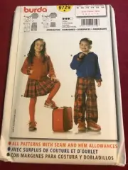 BURDA #9729 - CHILDS SCHOOL SKIRT - PANTS & ZIPPED JACKET PATTERN 3-8 FF