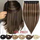 Russian Remy One Piece Clip In 100% Human Hair Extensions 3/4 Full Head Balayage