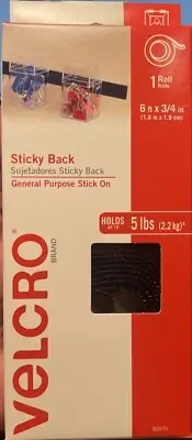 NEW VELCRO Brand Stick Back, 2 Rolls Black & White, UNOPENED, HOLDS UP TO 5LBS!