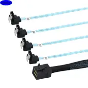 MINI SAS SFF-8643 to 4 Ports SATA 90 degree server high-speed connection cable