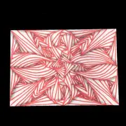 ACEO “Jupiter & Uranus in Taurus” Abstract Spiral Drawing Art Card Astrology