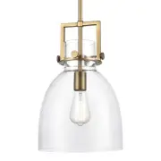 Innovations Lighting 411-1SM-12-10-Newton Bell-Pendant Newton - Brass