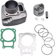 Cylinder Piston Spark Plug Oil Fuel Filter Kit 12100-HN5-670 for Honda Rancher TRX350 2000-2006 Quad GO Kart