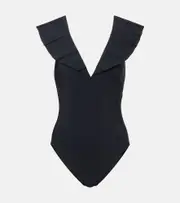 [Karla Colletto] Karla Colletto Alora ruffled swimsuit AU 20 black
