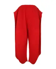 plissé-effect straight-leg trousers 2 Red