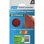 Norton Mouse Sanding Sheets 60 Grit 5 Pack