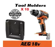 10x AEG 18V Tool Skin Holder Wall Mount Bracket Storage Screw On