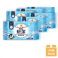 在飛比找PChome24h購物優惠-【Kleenex 舒潔】濕式衛生紙 40抽x6包-天然綠茶複
