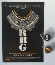 Official RBG Promotional RUTH BADER GINSBURG Movie Poster/Brochure & 2 x Badges
