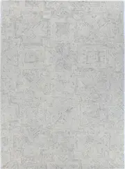 Posy Labyrinth 09B Grey Wool Rug