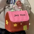 Nylon Dopamine Color Handbag Large Capacity Pouch for Make Up Kit Kids