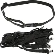 [Generic] 10pcs Bow Tie Adjustment Strap Tied Elastic for Bow Tie Band Clip Bow Tie Bra Straps Tails Bow Tie and Suspenders Hair Ribbon Hair Bows Funky Bow Ties for Men Hook Black Polyester