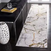 Safavieh Amelia GREY / GOLD 2' X 18' Runner - ALA293G-218
