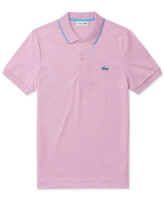 Lacoste Men's Regular-Fit Tipped Polo Shirt- Ixv Gelato pink 6XL