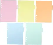 Ciieeo 2 Pack A5 Notebook Index Page Dividers Colorful Page Markers for Annotating Tabs