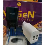 1 件旅行充電器 V-GEN VTC2-15 外殼 CASAN HEAD CHARGER CASAN VGEN 2.4A