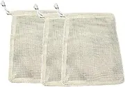 3 Pack Vegetable Bags Drawstring Bag, Big Mesh Produce Bags for Vegetables Fruit, Reusable Produce Bags Washable Net Bags (Style1, One Size)